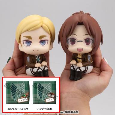 Megahouse Look Up Series PB Exclusive PVC Figure - Hange Zoë & Erwin Smith (Attack on Titan)(Bonus Included)