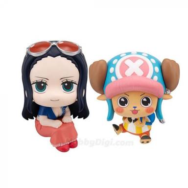Megahouse Look Up Series Chibi Figure - Tony Tony Chopper Excited Ver. & Nico Robin (One Piece)(Bonus Included)