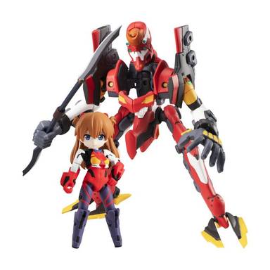 Megahouse Desktop Army Action Figure Asuka Shikinami Langley & Evangelion No. 2 (EVANGELION:3.0+1.0 THRICE UPON A TIME) (Rerelease)