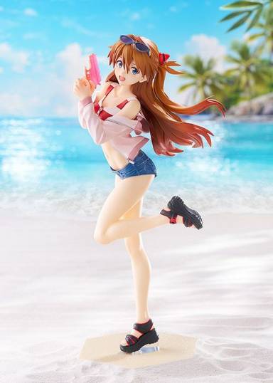 Good Smile Pop Up Parade PVC Figure Beach Queens Asuka Langley Shikinami L Size (Rebuild of Evangelion)