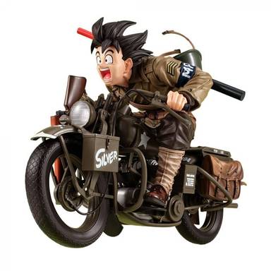 Megahouse Desktop Real Mccoy EX PVC Figure Son Goku & Bike (Dragon Ball Z)