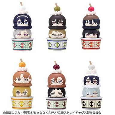 Megahouse Tsumichen 雪糕造型公仔(文豪Stray Dogs)(原盒6件)