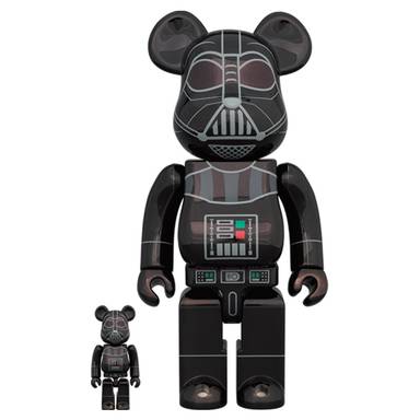 Medicom Be@rBrick BearBrick Darth Vader (Rogue One Ver.) Chrome Ver.100% & 400%
